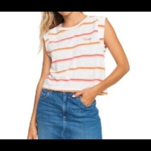 Roxy colorful rain boxier fit top in a size small NWT new with tag casual work